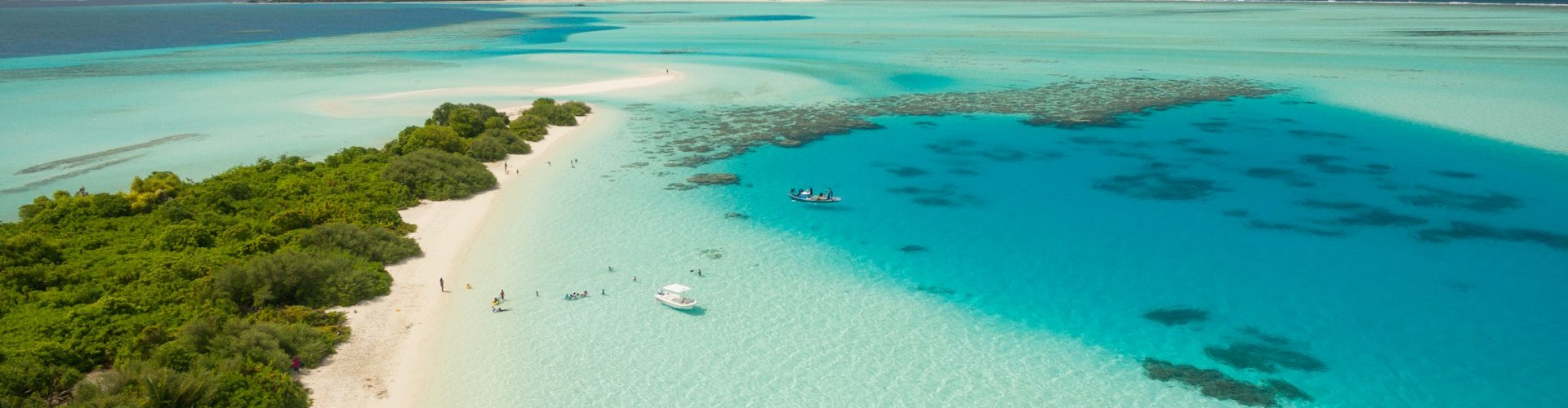  high-angle photography of white boat on blue ocean water near green leafed trees during daytime