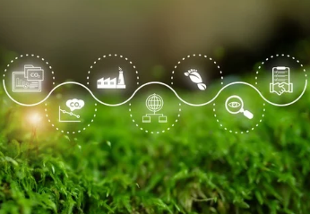 Icons in green background representing MRV. Photo: Parradee/Adobe Stock