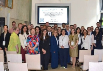 Group photo - event - Navigating Global Tax Shifts Regional Approaches for ECA Countries in Carbon Taxation. Photo: World Bank