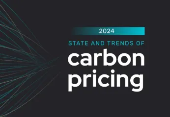 White text " State and Trends of Carbon Pricing "