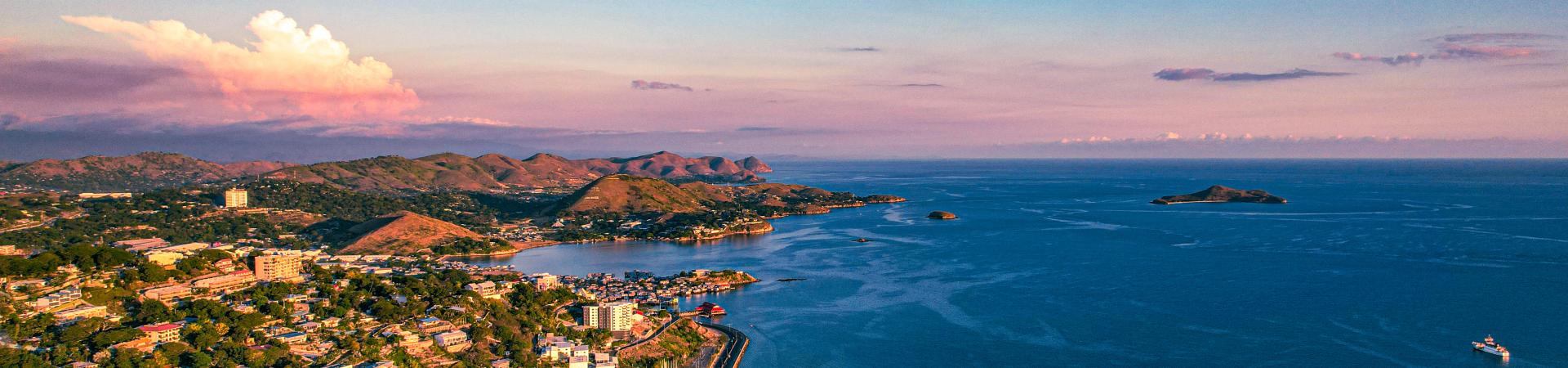 Aerial view of Port Moresby, Papua New Guinea. Photo: Jale/AdobeStock