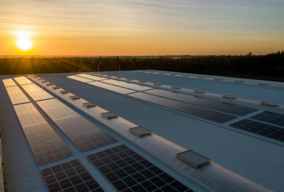 Compact with Africa  Solar panels at sunset