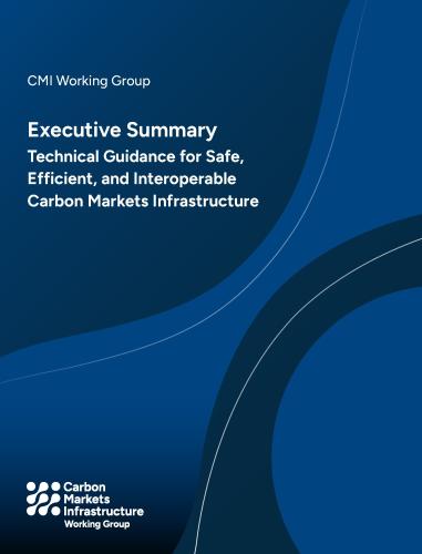Technical Guidance for Safe, Efficient, and Interoperable Carbon Markets Infrastructure Technical Guidance: Carbon Markets Infrastructure - cover