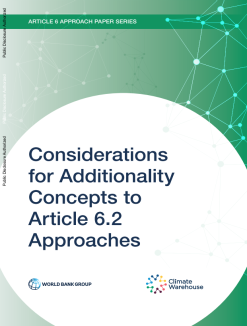 Considerations for Additionality Concepts to Article 6.2 Approaches - cover