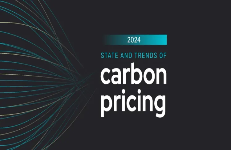 White text " State and Trends of Carbon Pricing "