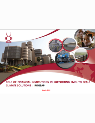 Role Of Financial Institutions In Supporting SMEs To Scale Climate Solutions: ROGEAP ROGEAP cover