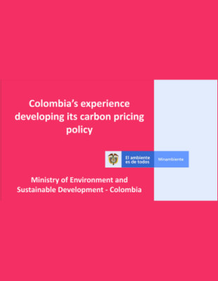 Colombia's experience developing its carbon pricing policy