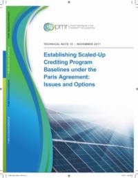 Cover of Establishing scaled-up crediting program baselines under the Paris Agreement: Issues and options